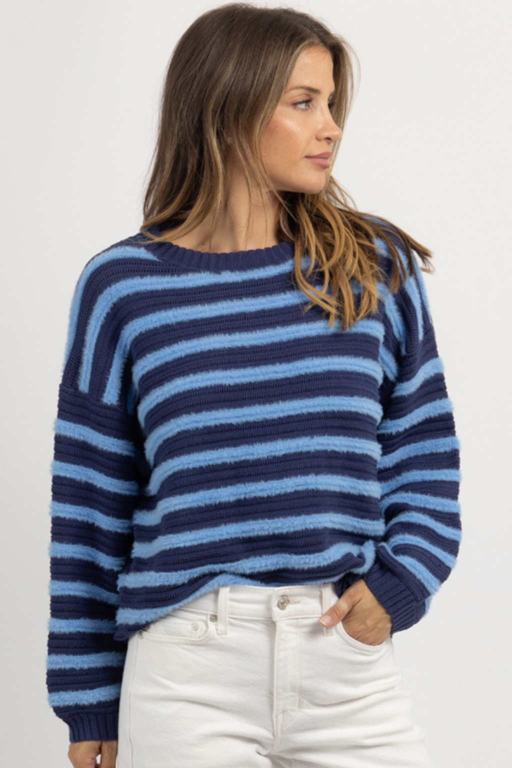 NAUTICAL BLUE KNIT SWEATER