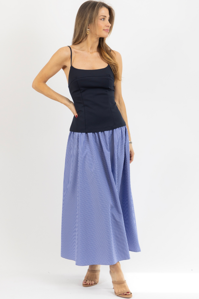 KIT PINSTRIPE MAXI DRESS