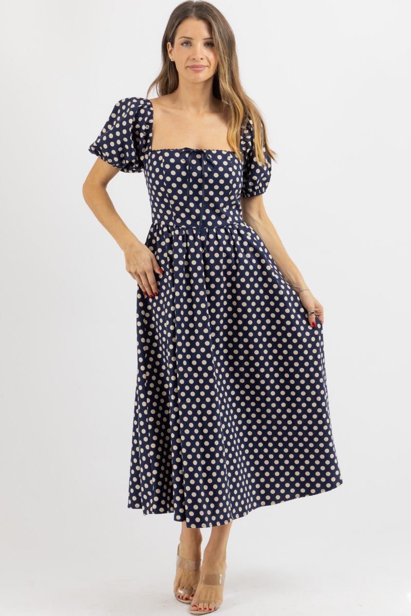 ANNIE DOTTED MAXI DRESS