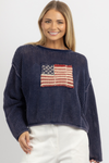 USA NAVY KNIT SWEATER