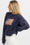 USA NAVY KNIT SWEATER