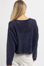 USA NAVY KNIT SWEATER