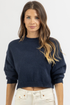 NAVY CREW SWEATER