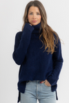 BELLA NAVY RELAXED SWEATER