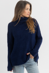 BELLA NAVY RELAXED SWEATER