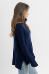 BELLA NAVY RELAXED SWEATER