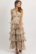 WREN FLORAL HALTER MAXI DRESS