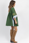 FAY GREEN EMBROIDERED MINI DRESS *BACK IN STOCK*