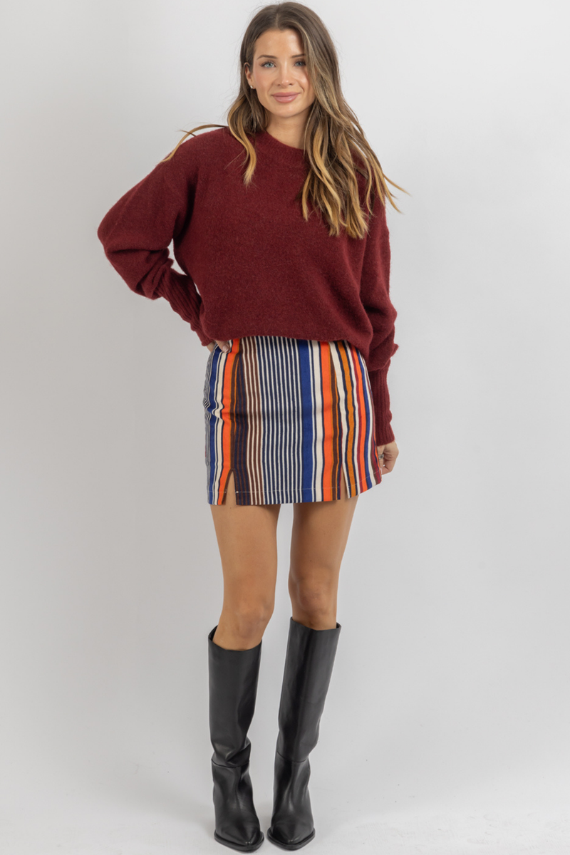 NOLITA STRIPED MINI SKIRT