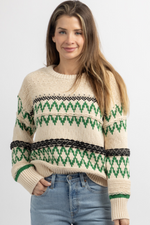 NORDIC NAVY PATTERNED SWEATER