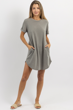 OLIVE SHIFT + SHOUT MINI DRESS *RESTOCK COMING SOON*