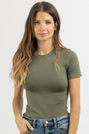 CAPSULE OLIVE SMOOTH TEE BODYSUIT