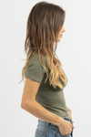 CAPSULE OLIVE SMOOTH TEE BODYSUIT