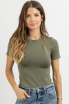 CAPSULE OLIVE SMOOTH TEE BODYSUIT