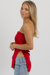 THE OLIVIA SCARLET TUBE TOP