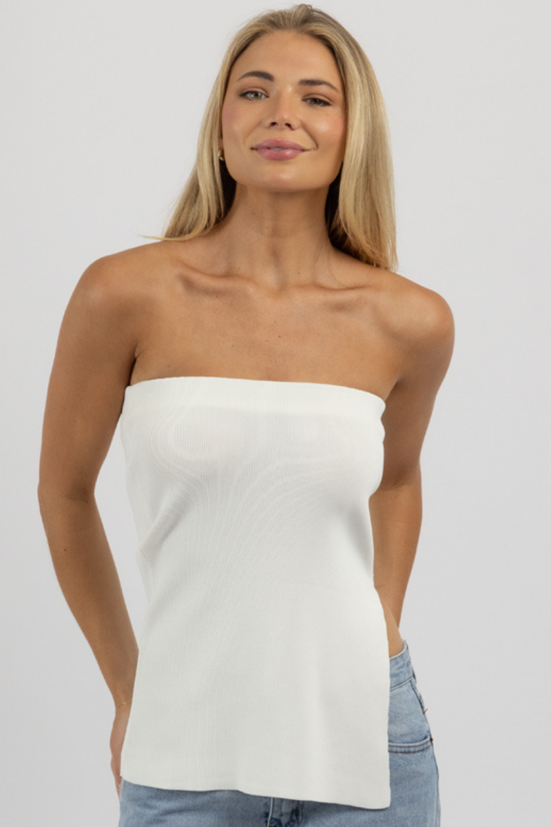 THE OLIVIA WHITE TUBE TOP