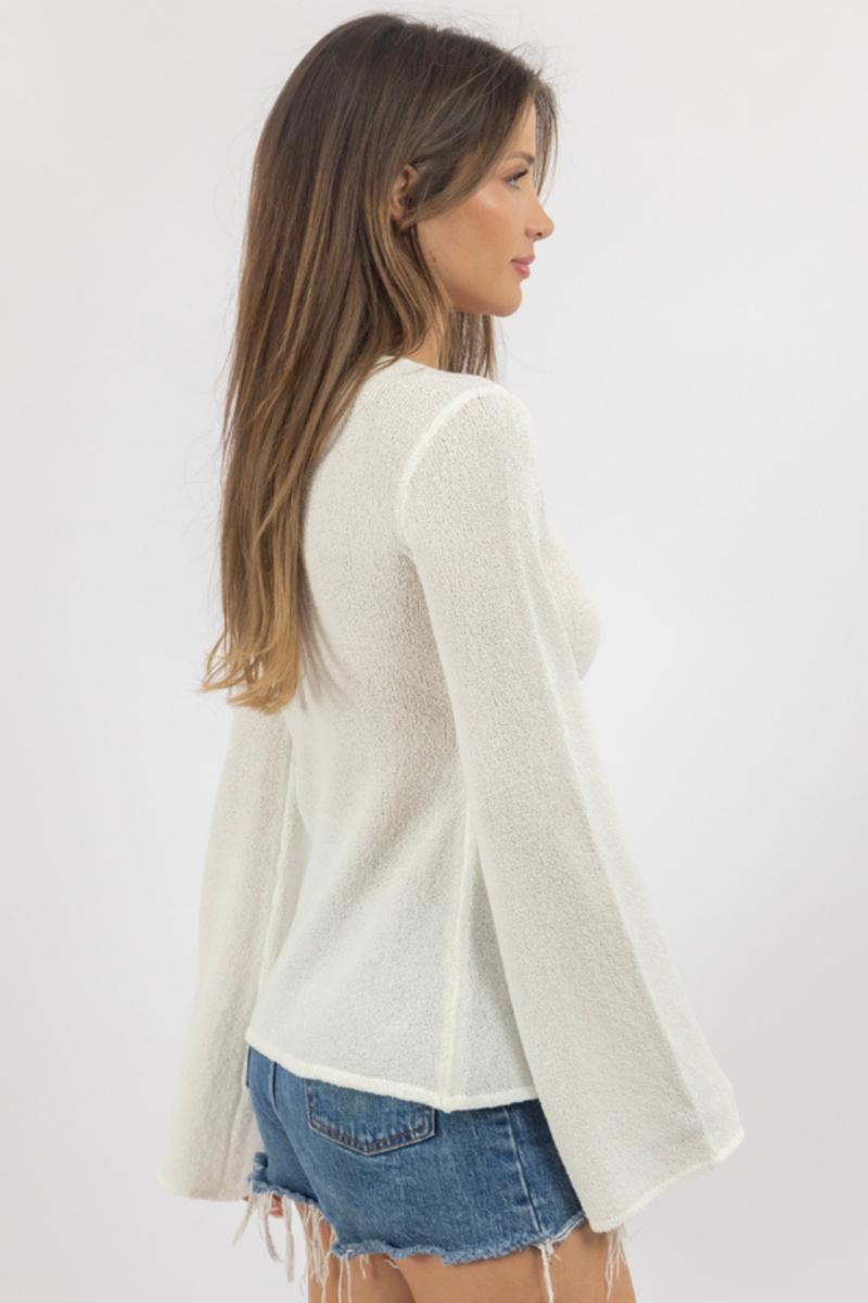 OLLIE WHITE KNIT TOP