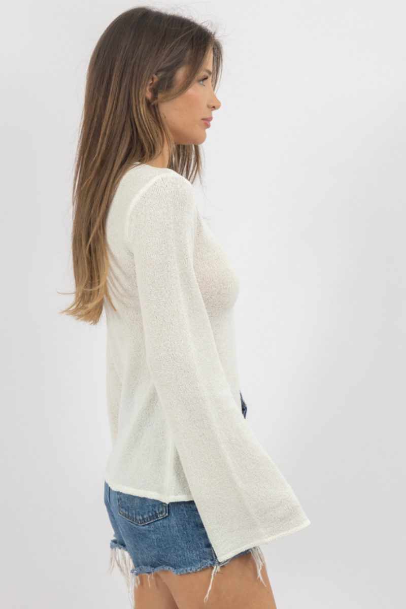 OLLIE WHITE KNIT TOP