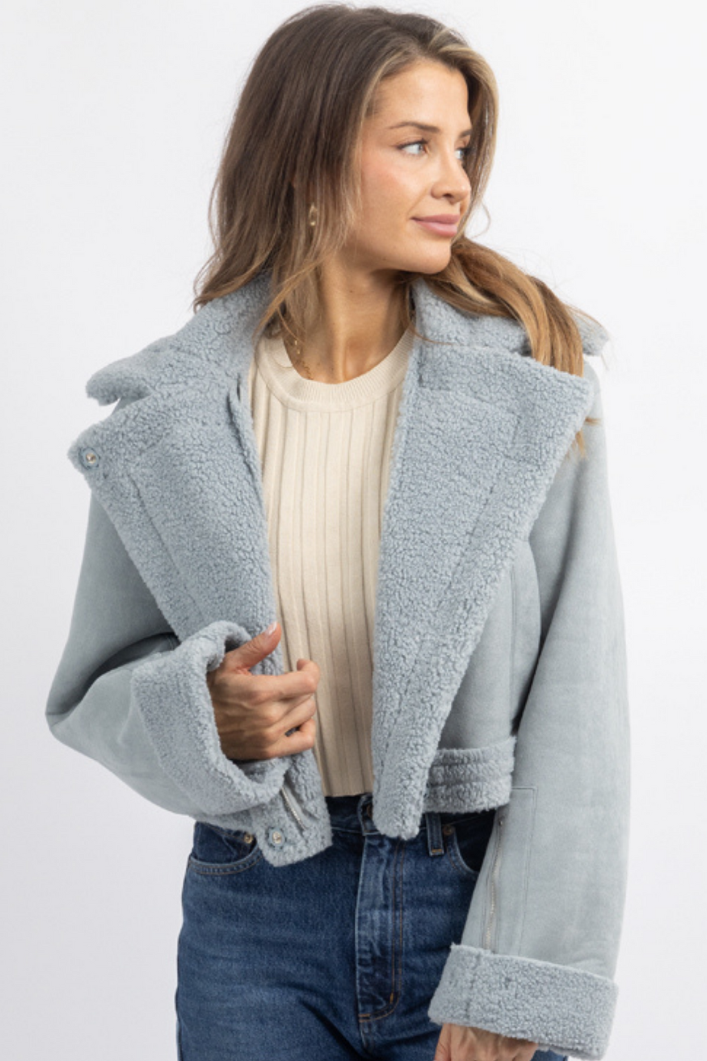 ON ICE SHERPA CROP JACKET