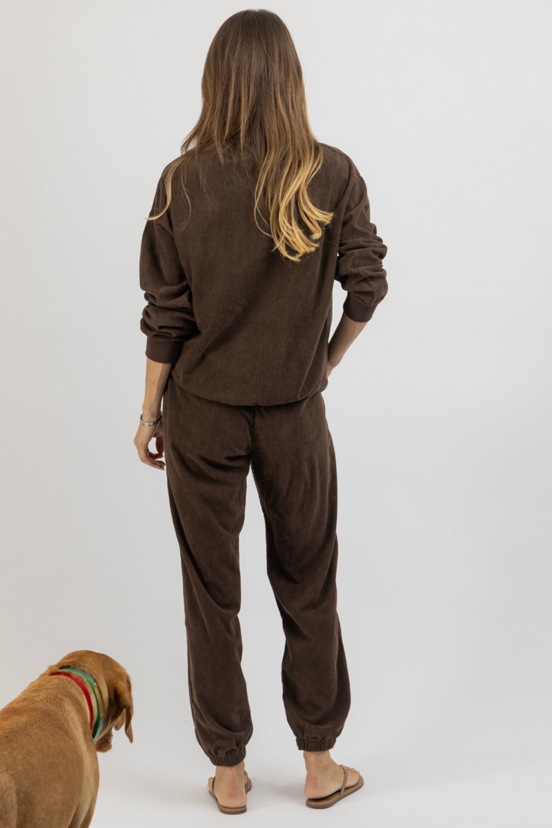 ON AIR BROWN CORDUROY SET
