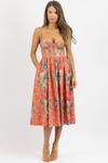 ORANGE BLOSSOM PRINT DRESS