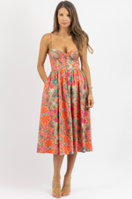ORANGE BLOSSOM PRINT DRESS