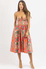 ORANGE BLOSSOM PRINT DRESS