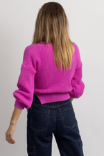 ORCHID SLANT SELF-WRAP KNIT TOP *BACK IN STOCK*