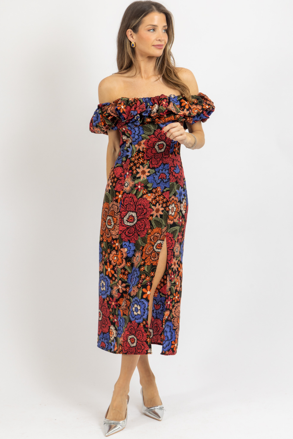 PALOMA MULTICOLOR MIDI DRESS