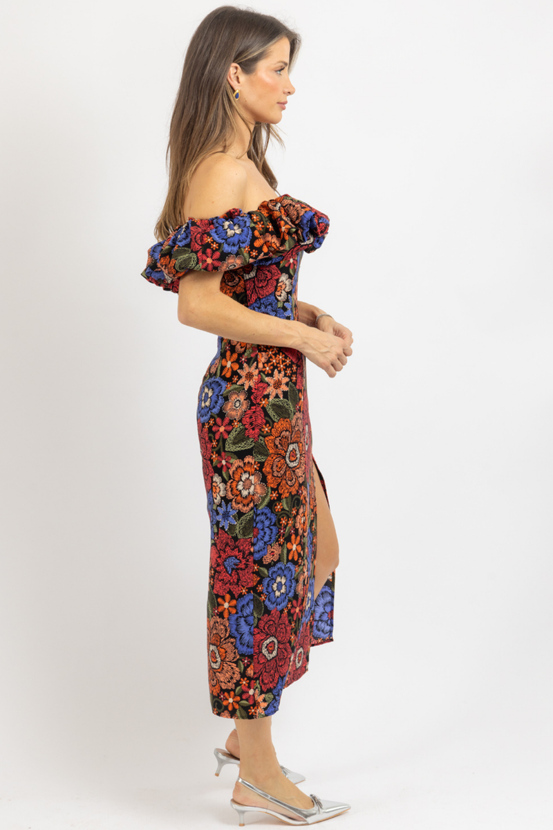 PALOMA MULTICOLOR MIDI DRESS