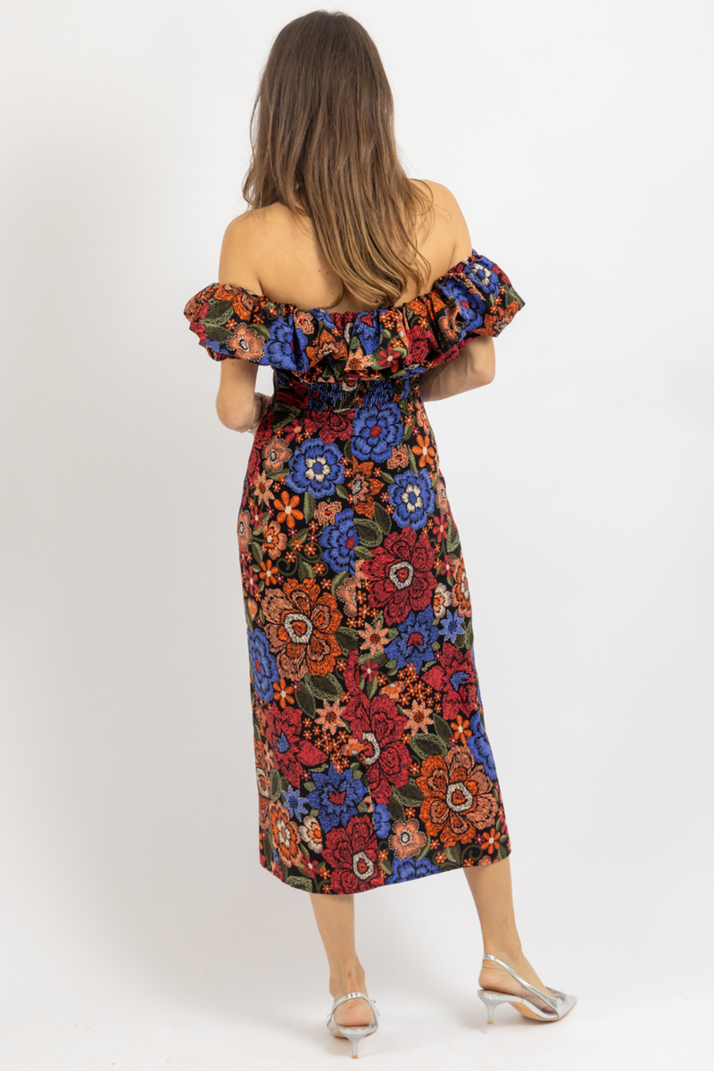 PALOMA MULTICOLOR MIDI DRESS