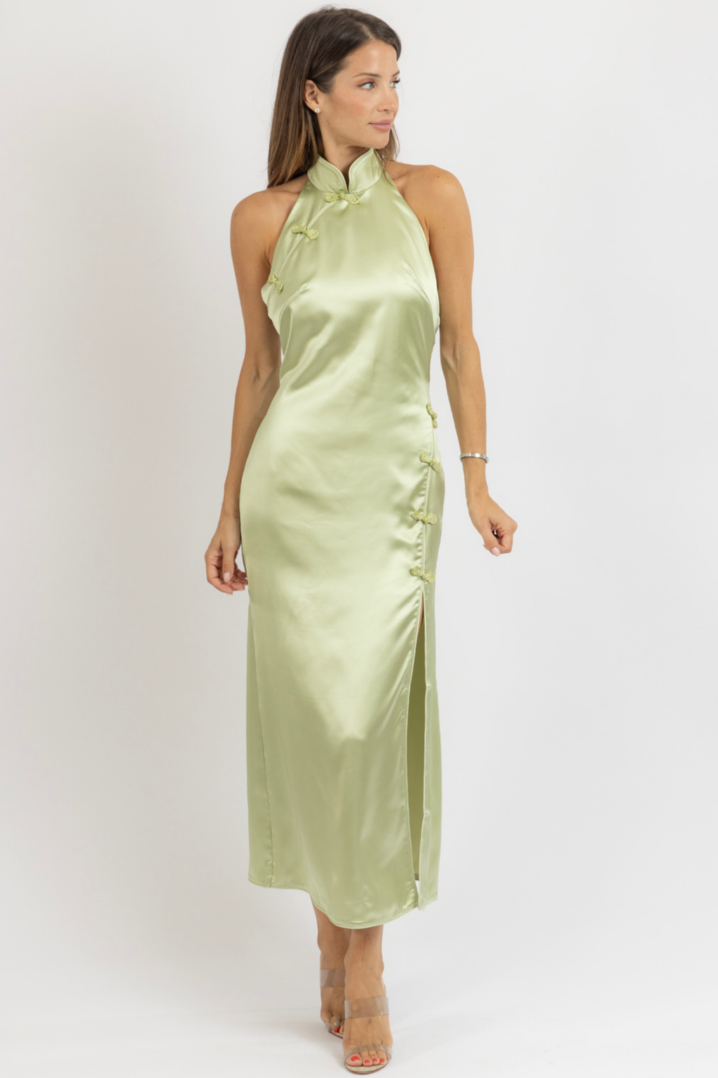PHOEBE SAGE MAXI DRESS