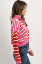 CUPID CONTRAST PINK SWEATER