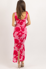 NICHOLE FLORAL CONTRAST MAXI DRESS