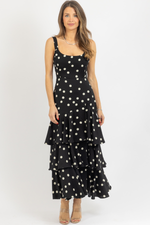 PLUMA POLKA TIERED DRESS