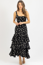 PLUMA POLKA TIERED DRESS