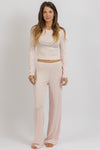 POINTELLE PINK HEART PANT SET