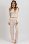 POINTELLE PINK HEART PANT SET