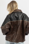 POLLY ESPRESSO LEATHER JACKET