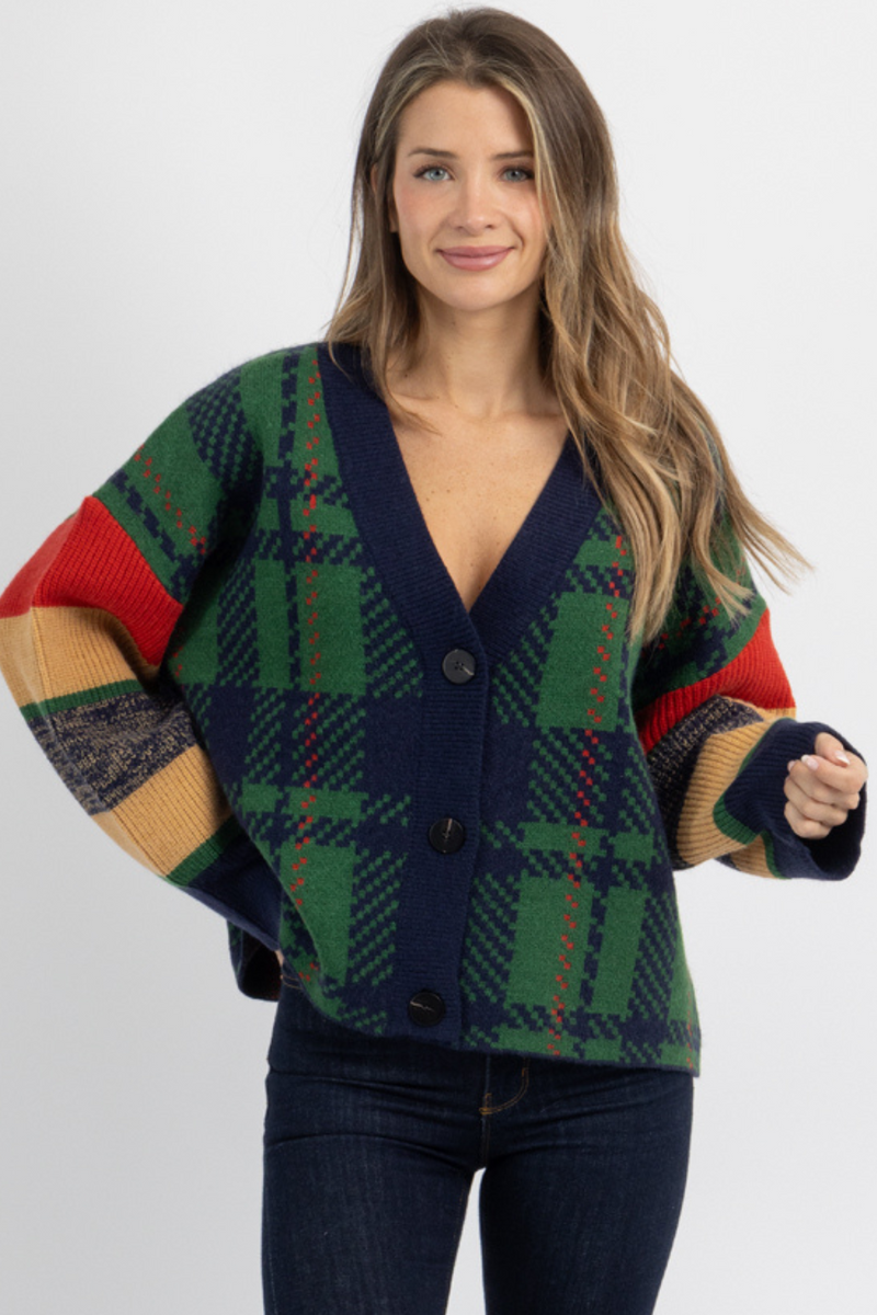 PRESTON PLAID CARDIGAN SWEATER *BACK IN STOCK*