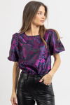 FARRAH JACQUARD JOI TOP