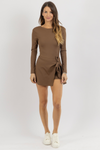 QUICK STEP COFFEE SKORT DRESS