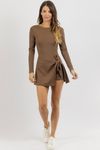 QUICK STEP COFFEE SKORT DRESS