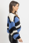 DEEP BLUE CHUNKY SWEATER