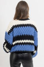 DEEP BLUE CHUNKY SWEATER