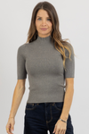 ALEXANDRA GREY SWEATER TOP