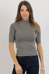 ALEXANDRA GREY SWEATER TOP