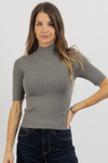 ALEXANDRA GREY SWEATER TOP