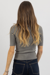 ALEXANDRA GREY SWEATER TOP