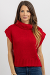 RYDER RED KNIT TOP
